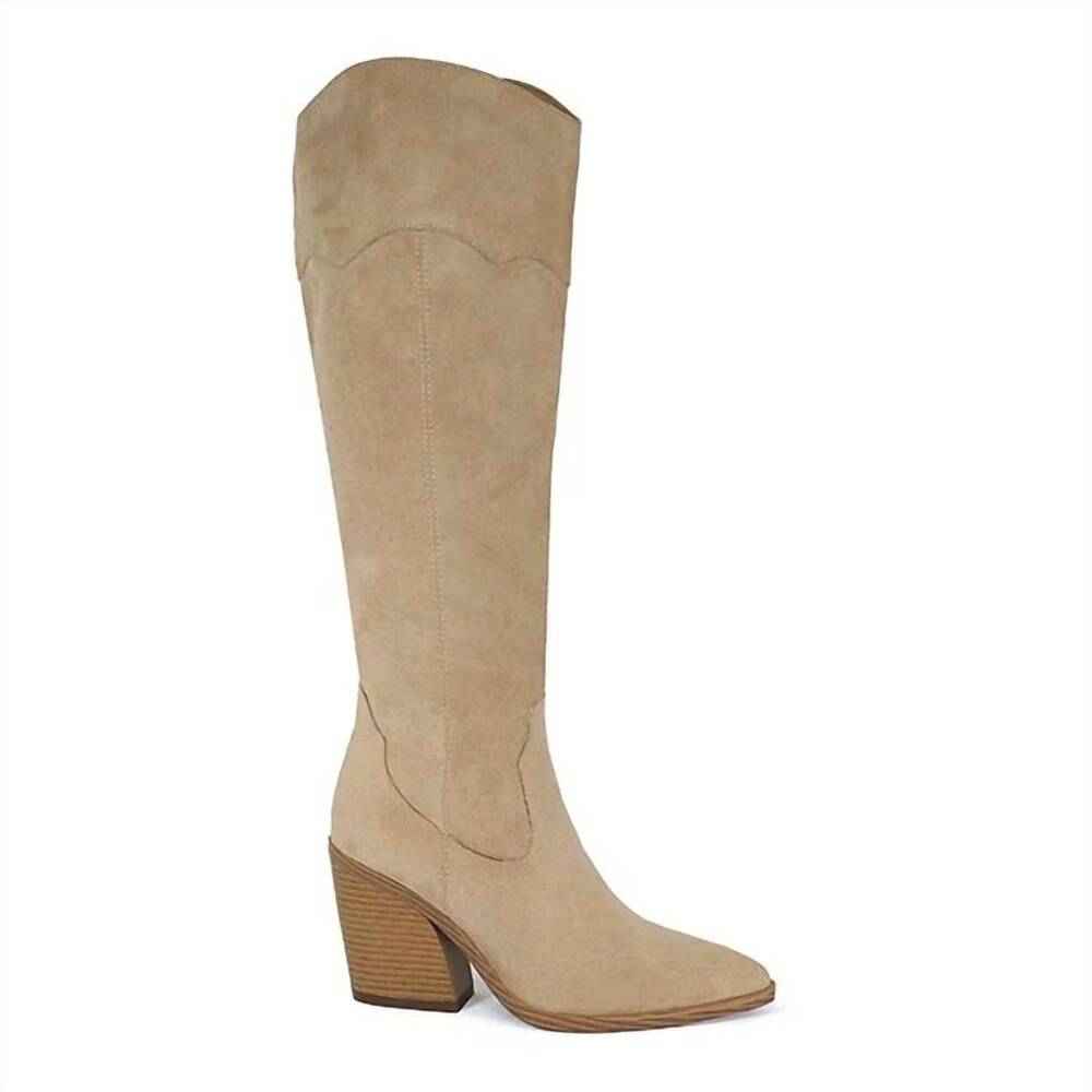 NEW CCOCCI women's muriel-09 knee high boots in beige